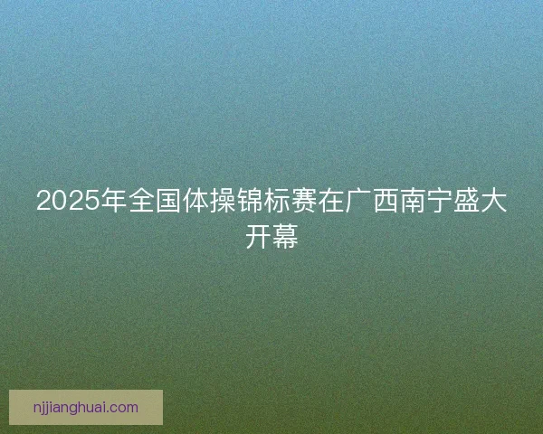 2025年全国体操锦标赛在广西南宁盛大开幕
